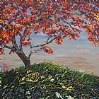 Hillside Canvas Paintings - Hillside Maple